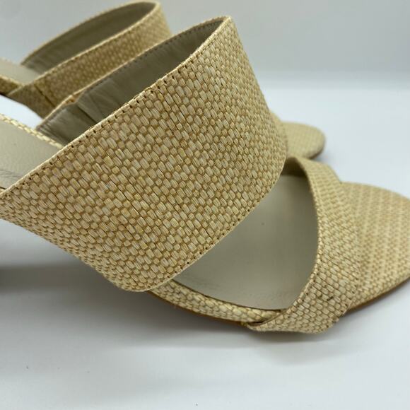 ABLE Jones Heel Straw Brown Sandal Heels Pumps Preppy Minimalist Women's size 11 - Picture 10 of 10
